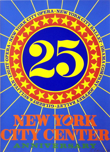 robert indiana new york city center 25th anniversary